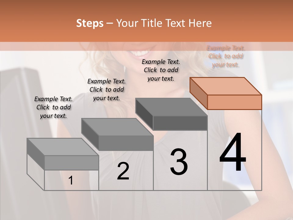 Blond Woman Work PowerPoint Template