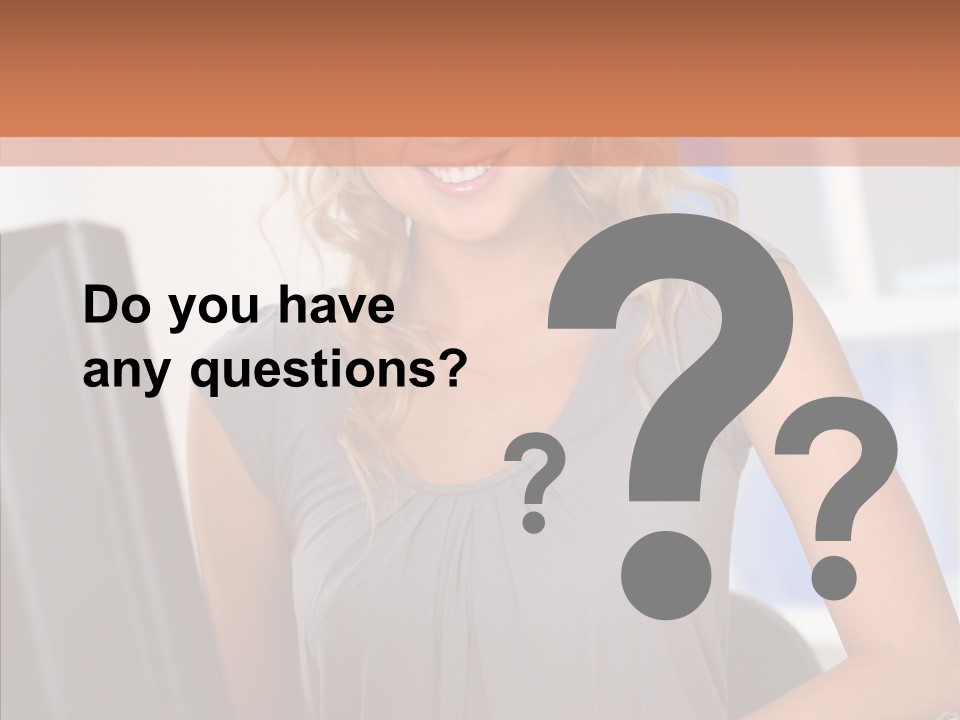 Blond Woman Work PowerPoint Template