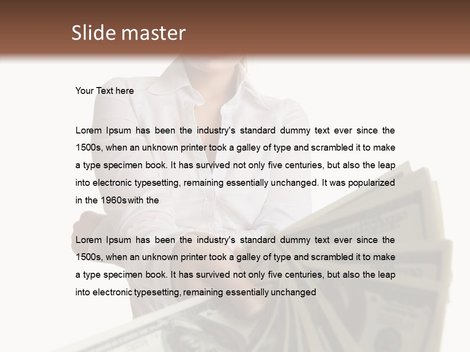 Savings Women People PowerPoint Template