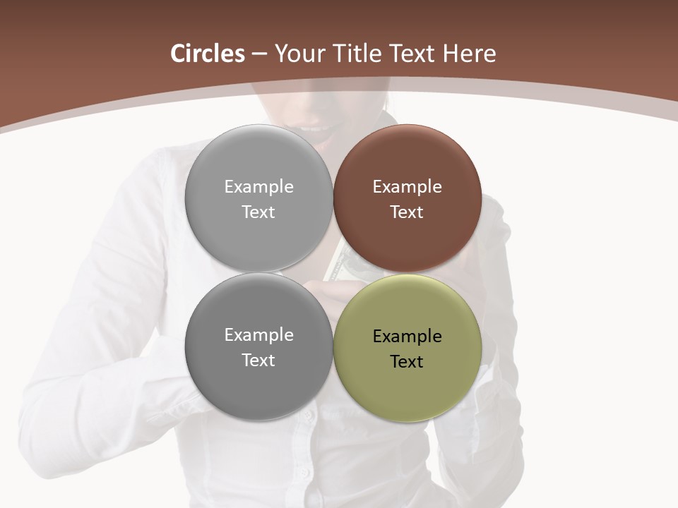 Currency Holding Happiness PowerPoint Template