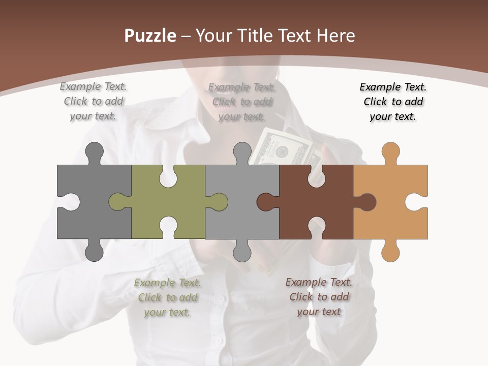 Currency Holding Happiness PowerPoint Template