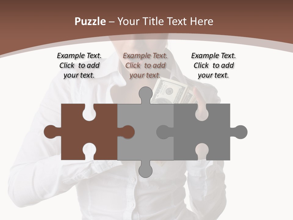 Currency Holding Happiness PowerPoint Template