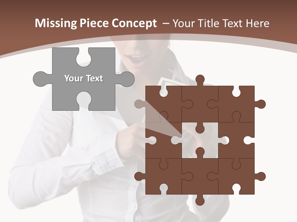 Currency Holding Happiness PowerPoint Template