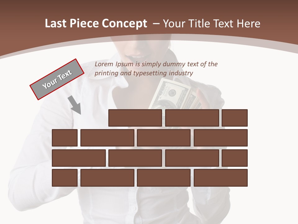 Currency Holding Happiness PowerPoint Template