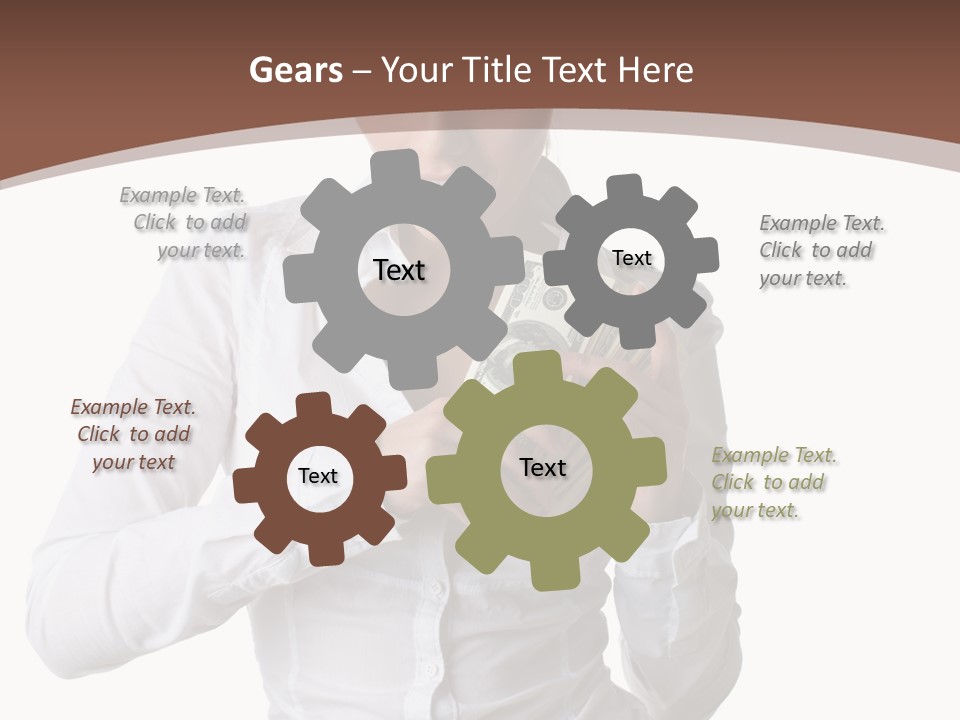 Currency Holding Happiness PowerPoint Template