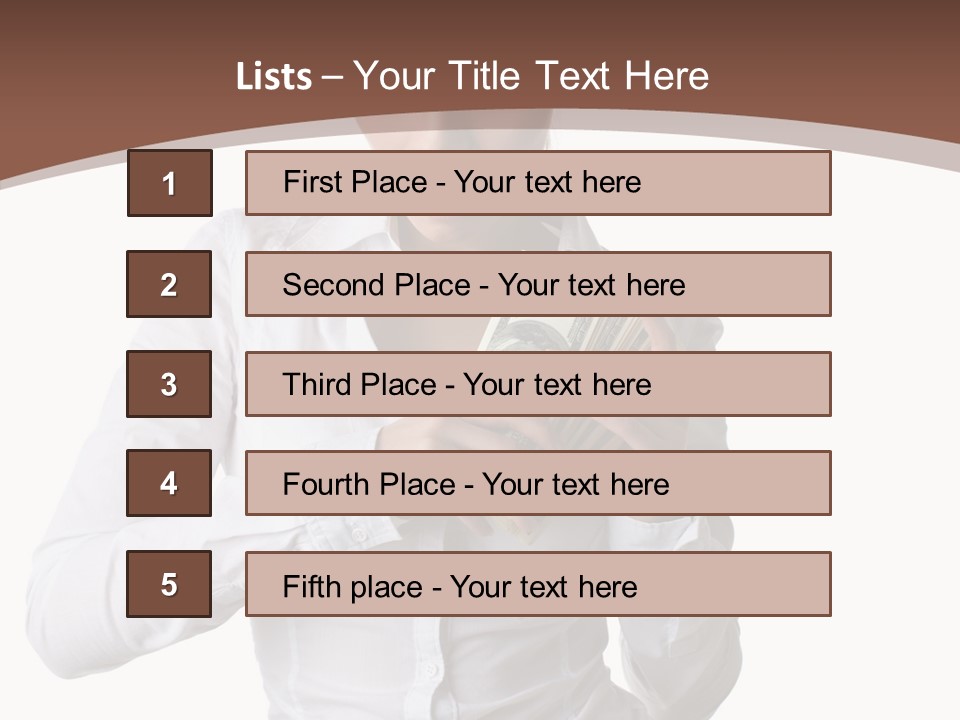 Currency Holding Happiness PowerPoint Template