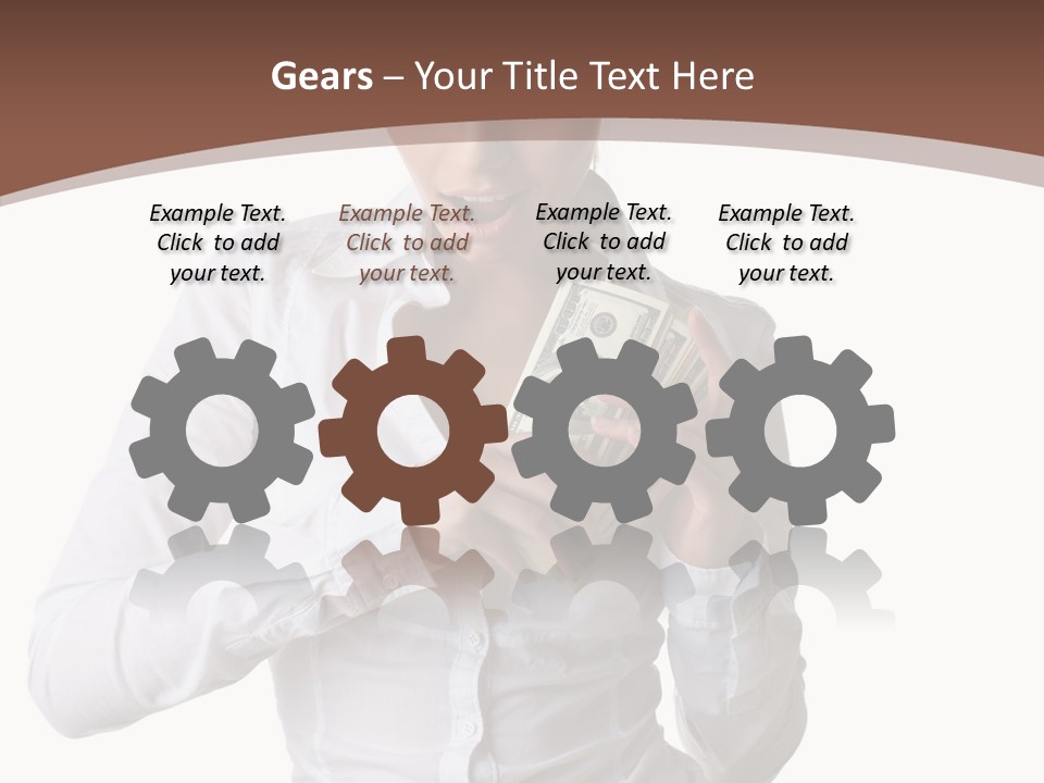 Currency Holding Happiness PowerPoint Template