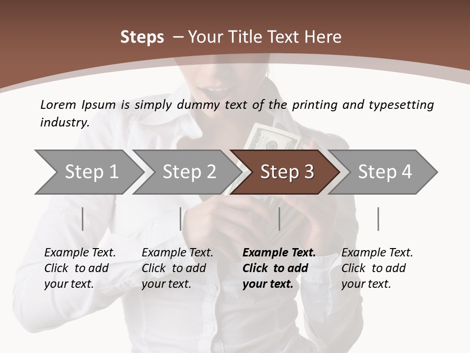 Currency Holding Happiness PowerPoint Template