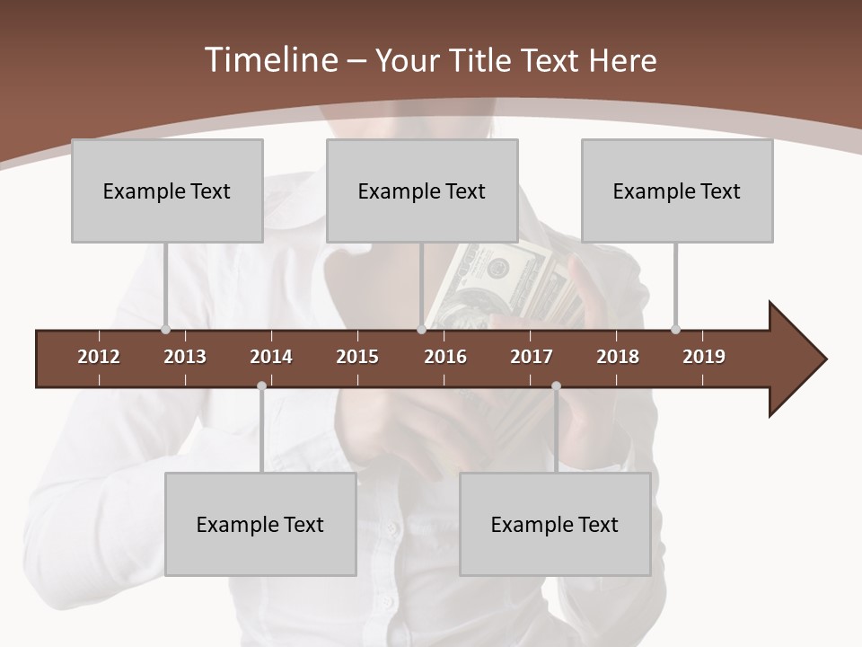 Currency Holding Happiness PowerPoint Template