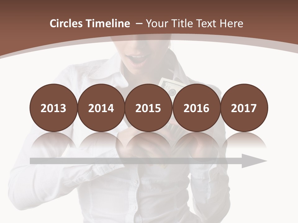 Currency Holding Happiness PowerPoint Template