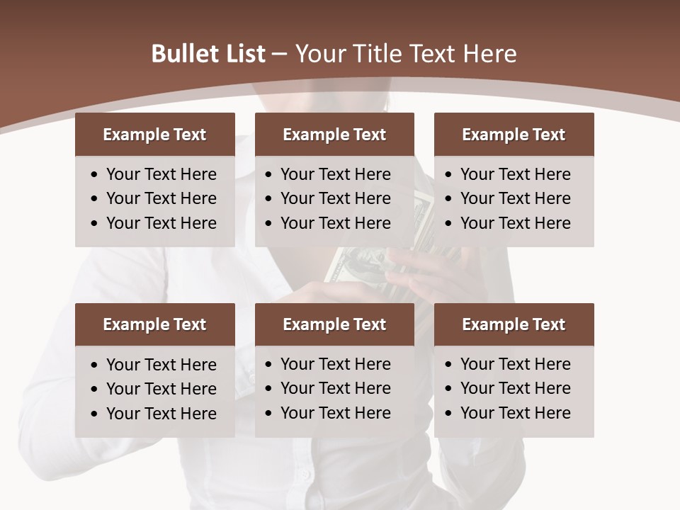 Currency Holding Happiness PowerPoint Template