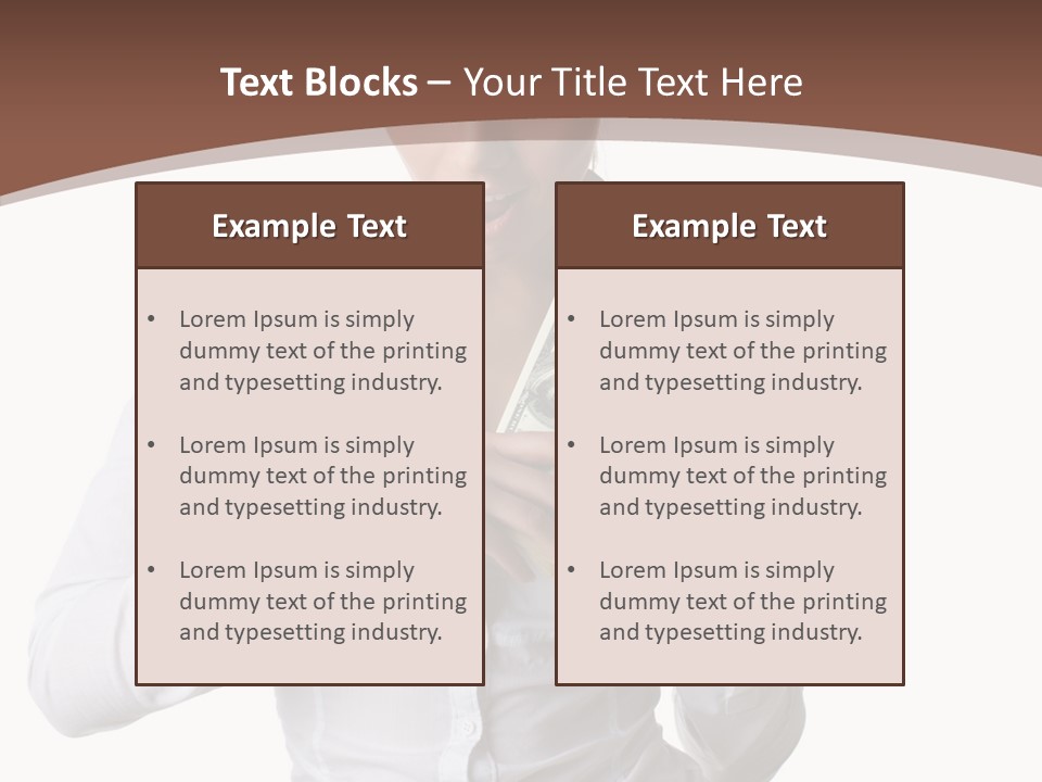 Currency Holding Happiness PowerPoint Template