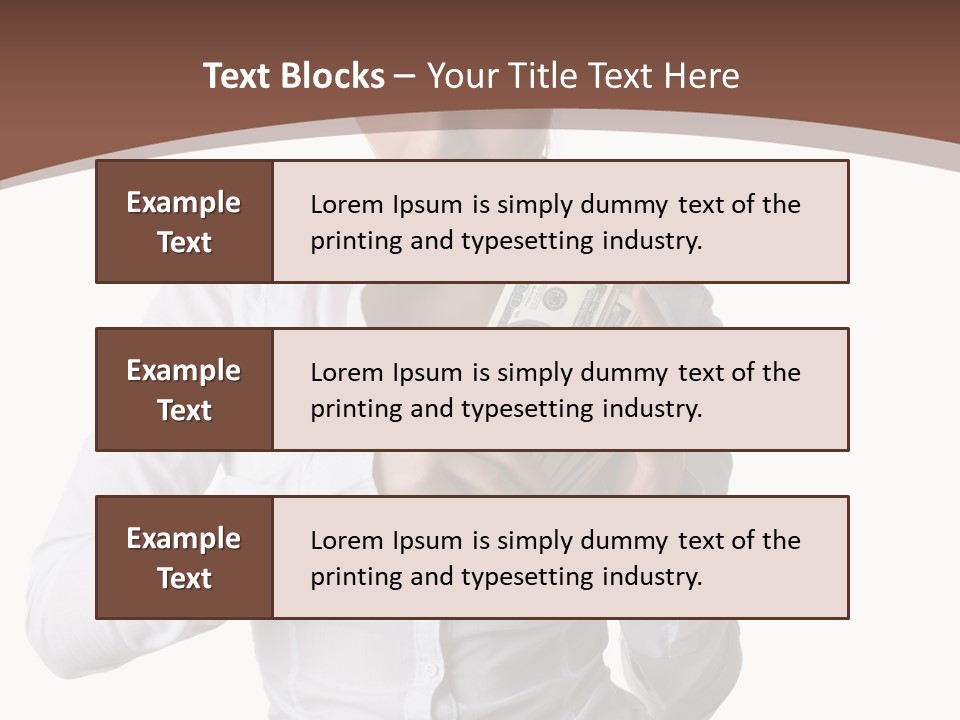 Currency Holding Happiness PowerPoint Template