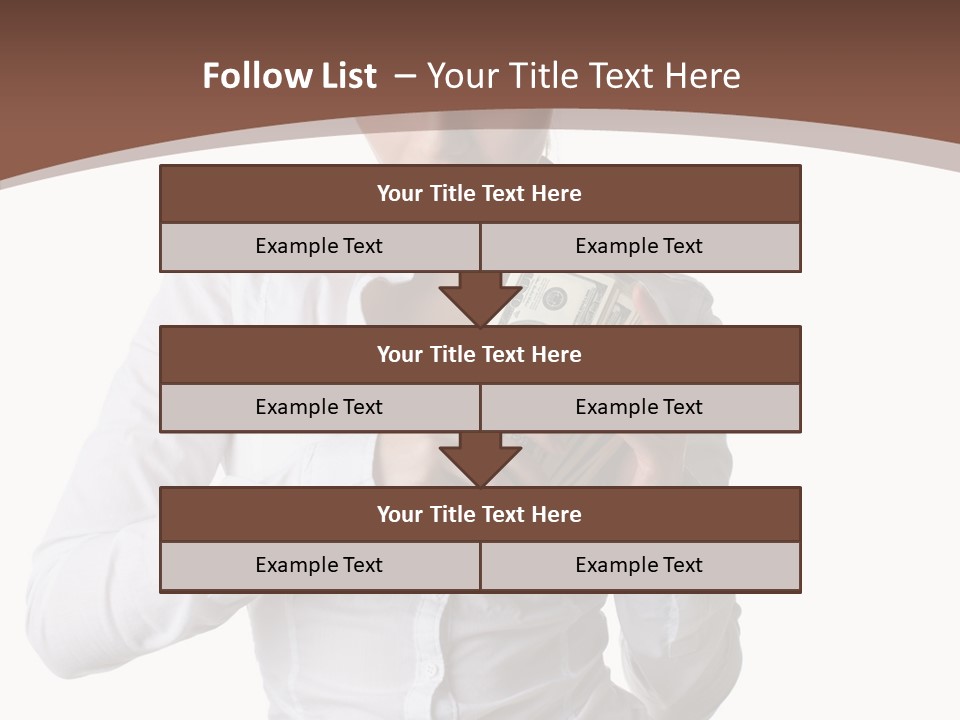 Currency Holding Happiness PowerPoint Template