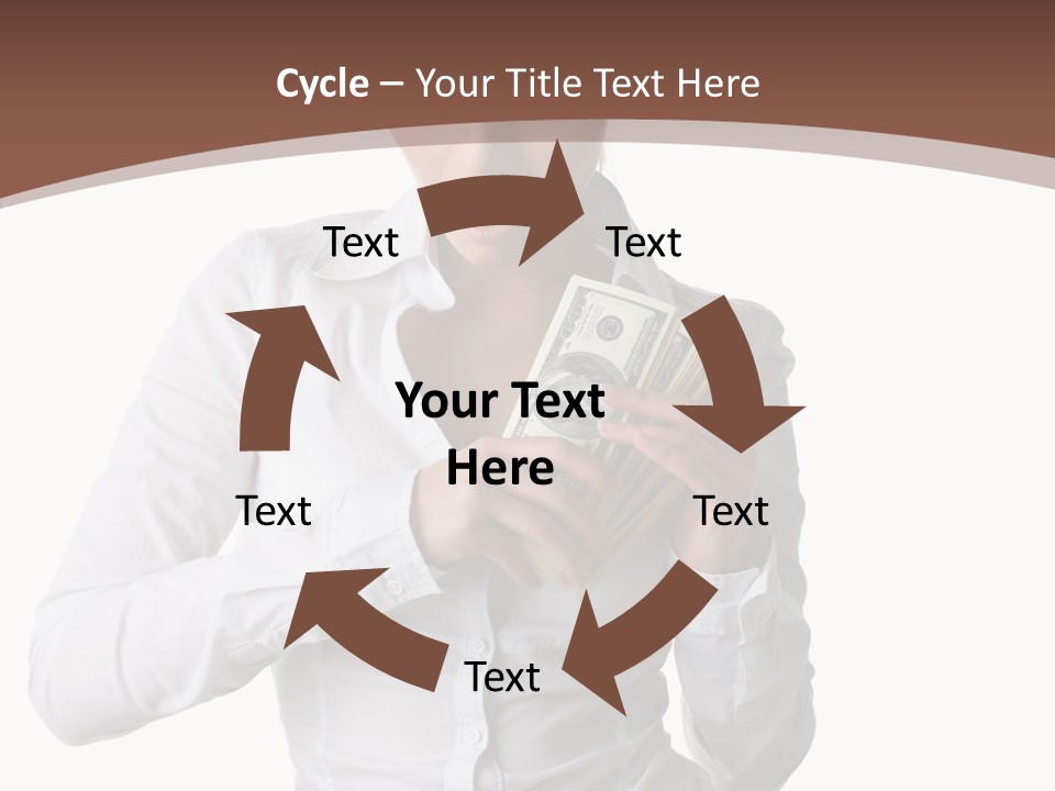 Currency Holding Happiness PowerPoint Template