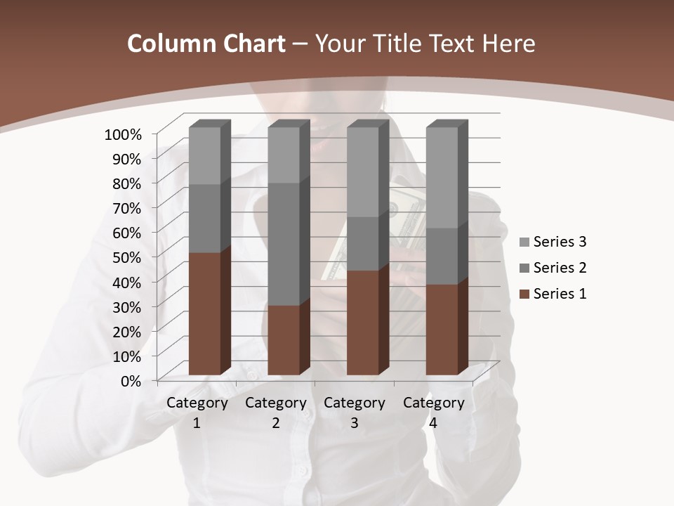 Currency Holding Happiness PowerPoint Template