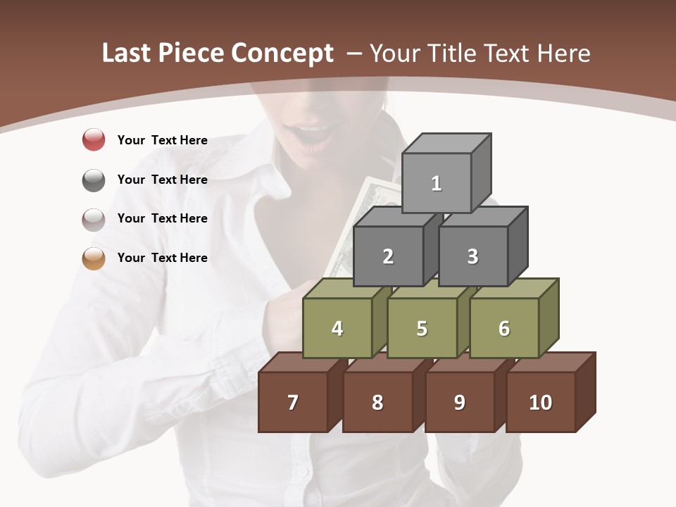 Currency Holding Happiness PowerPoint Template
