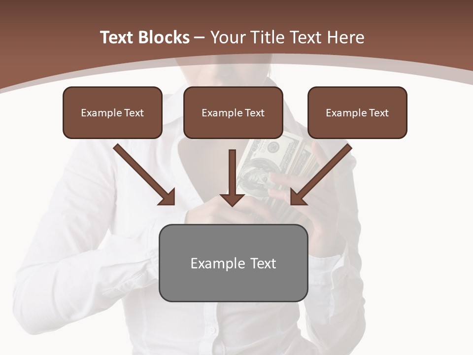 Currency Holding Happiness PowerPoint Template