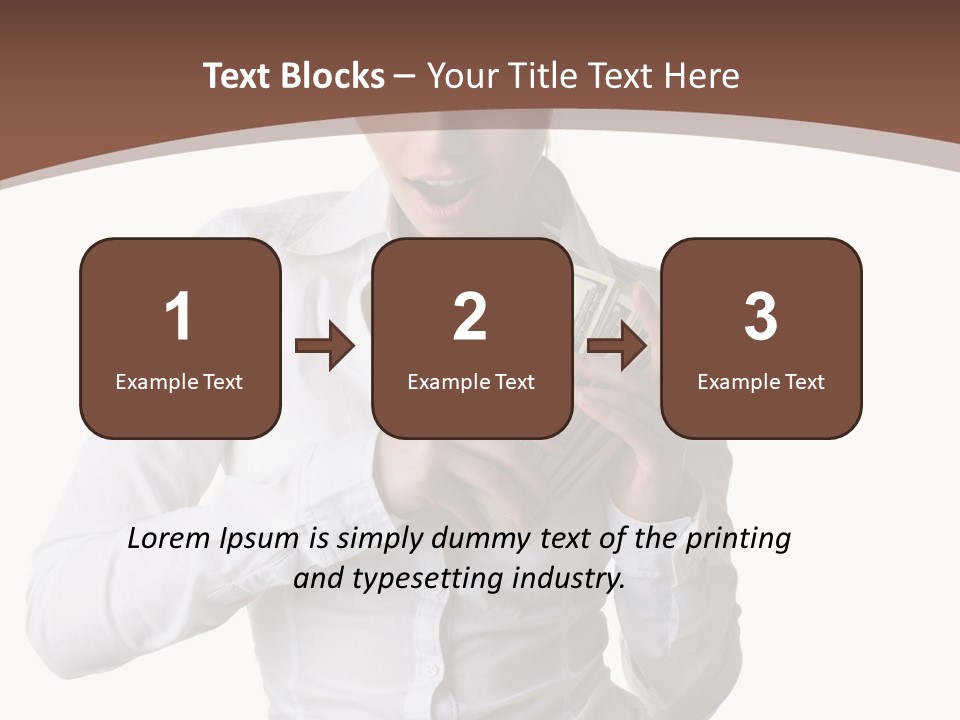 Currency Holding Happiness PowerPoint Template