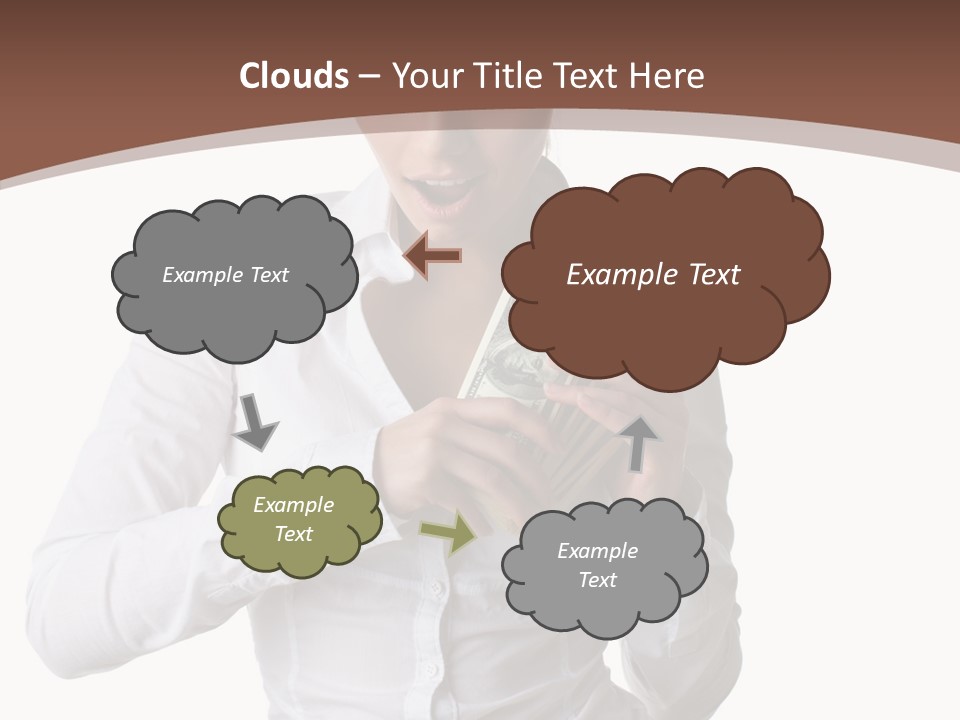 Currency Holding Happiness PowerPoint Template
