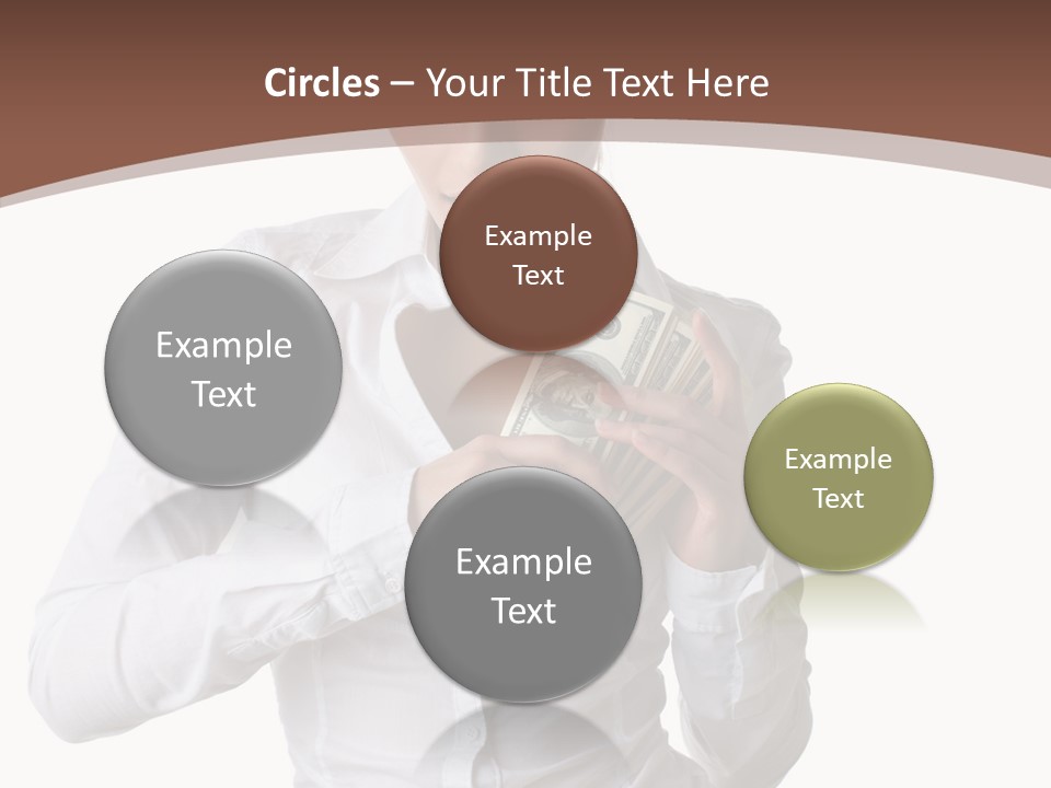 Currency Holding Happiness PowerPoint Template