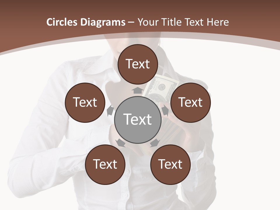 Currency Holding Happiness PowerPoint Template