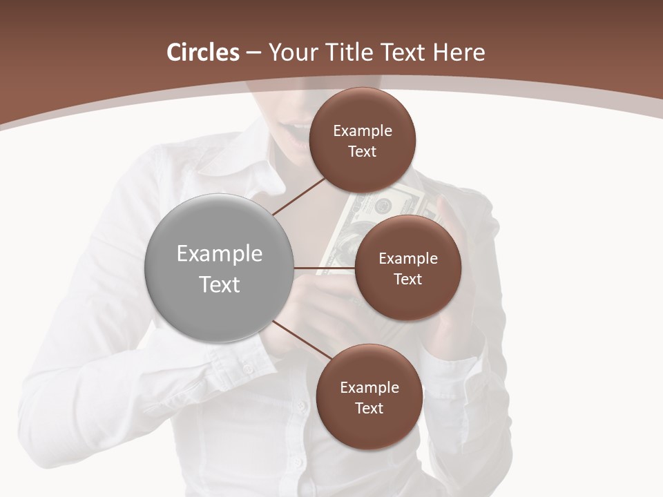 Currency Holding Happiness PowerPoint Template