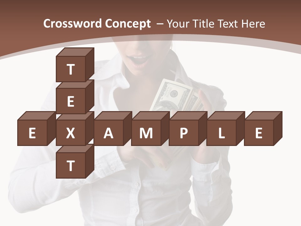 Currency Holding Happiness PowerPoint Template