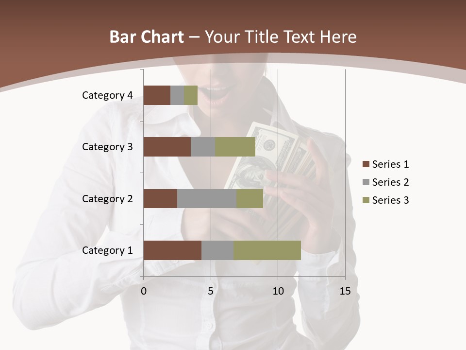 Currency Holding Happiness PowerPoint Template