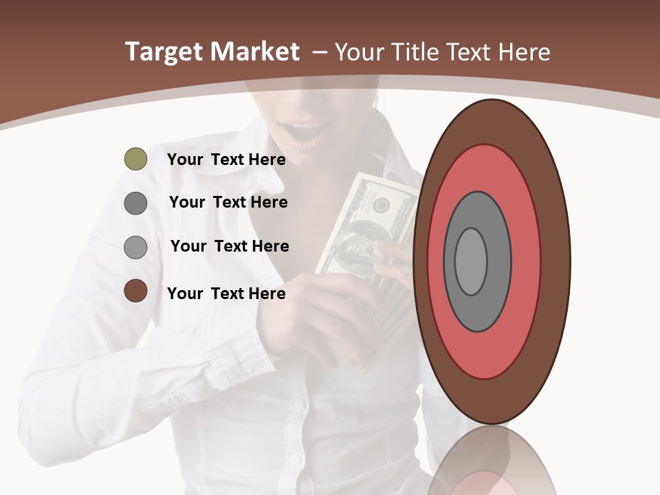 Currency Holding Happiness PowerPoint Template