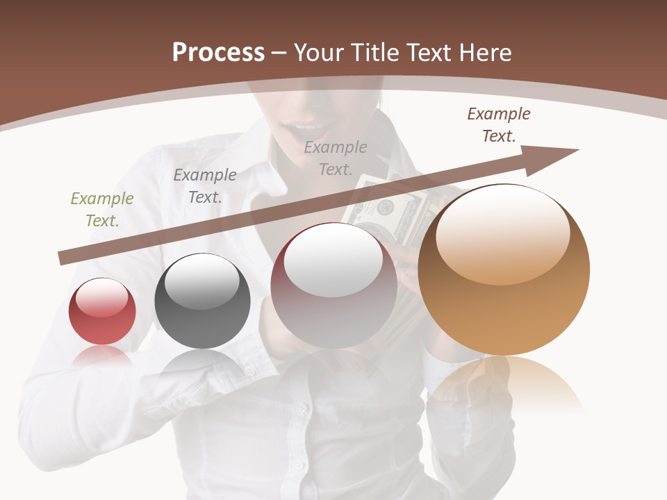 Currency Holding Happiness PowerPoint Template