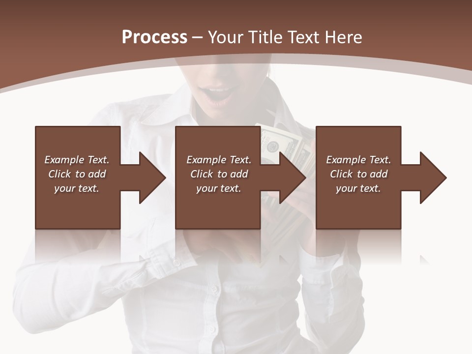 Currency Holding Happiness PowerPoint Template