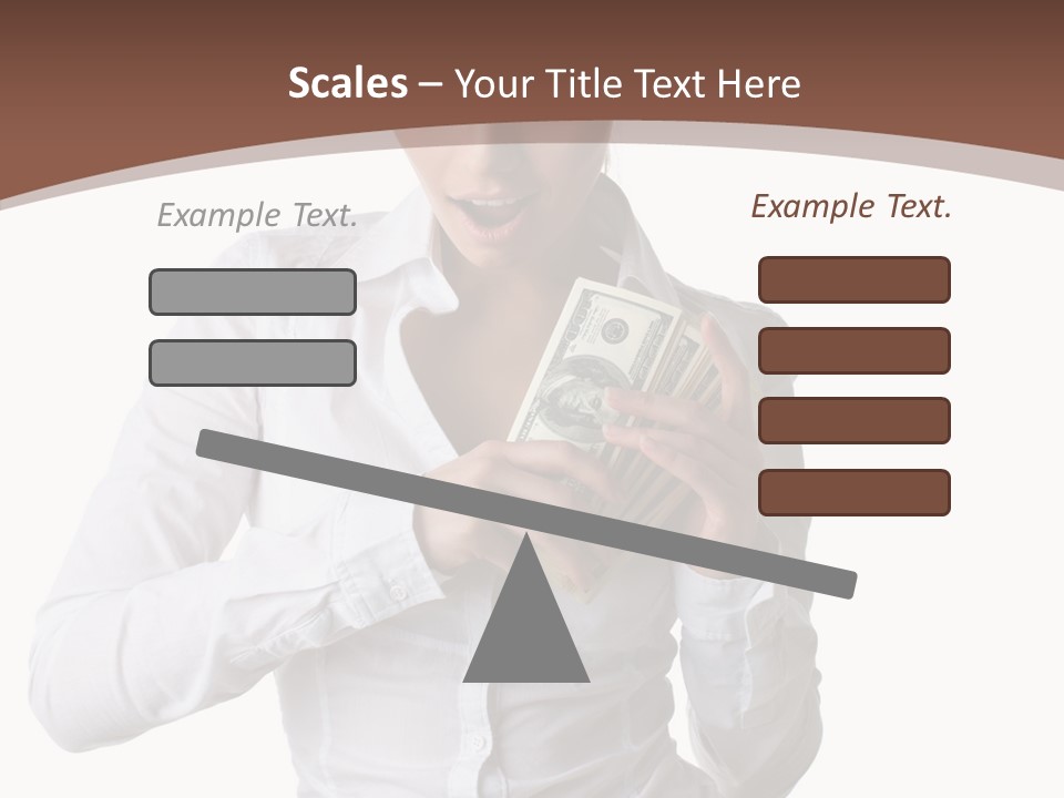 Currency Holding Happiness PowerPoint Template