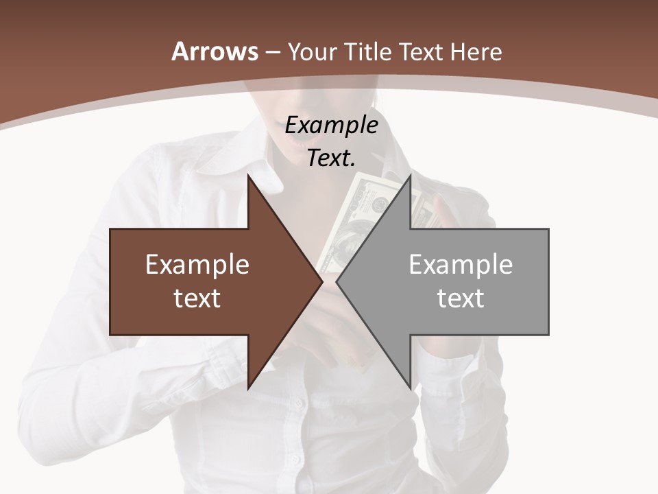 Currency Holding Happiness PowerPoint Template