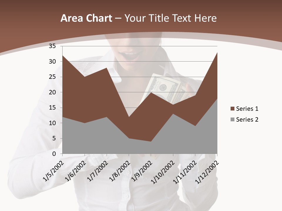 Currency Holding Happiness PowerPoint Template