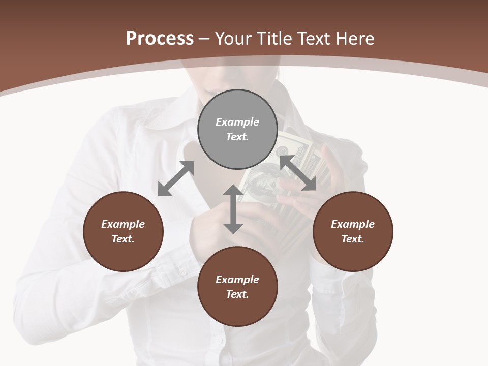 Currency Holding Happiness PowerPoint Template