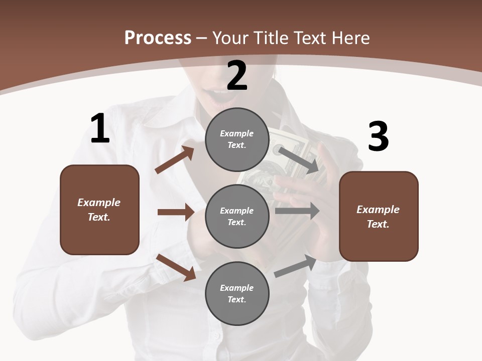 Currency Holding Happiness PowerPoint Template