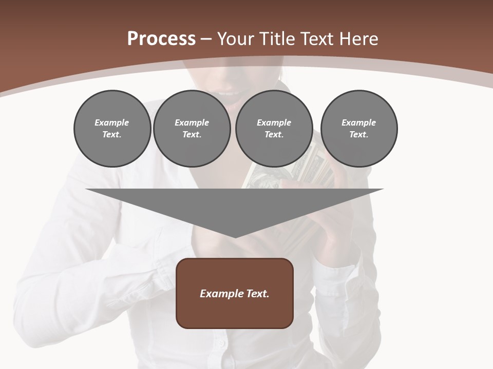 Currency Holding Happiness PowerPoint Template