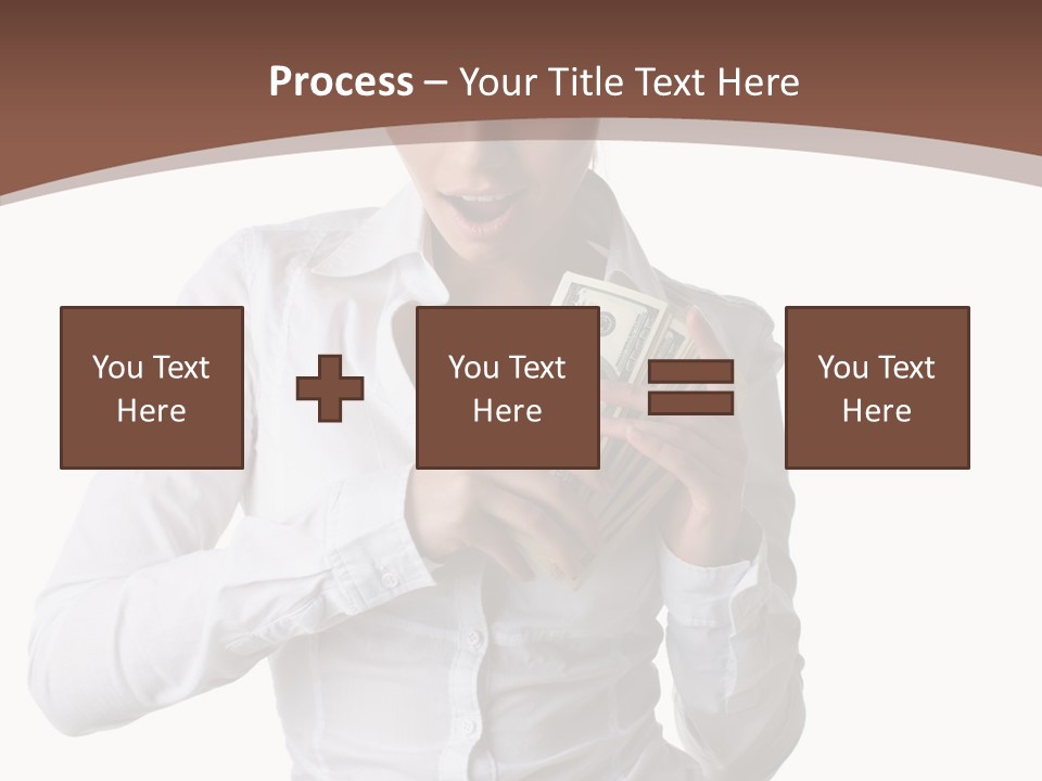 Currency Holding Happiness PowerPoint Template
