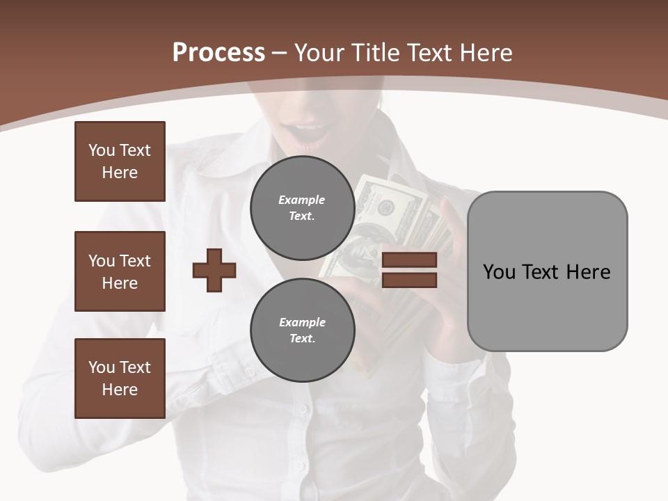 Currency Holding Happiness PowerPoint Template