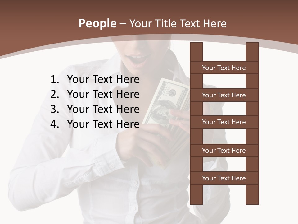 Currency Holding Happiness PowerPoint Template