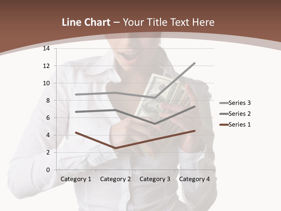Currency Holding Happiness PowerPoint Template