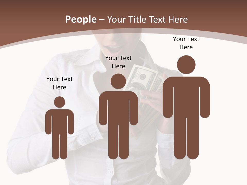 Currency Holding Happiness PowerPoint Template