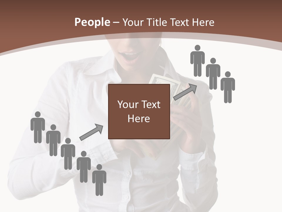 Currency Holding Happiness PowerPoint Template