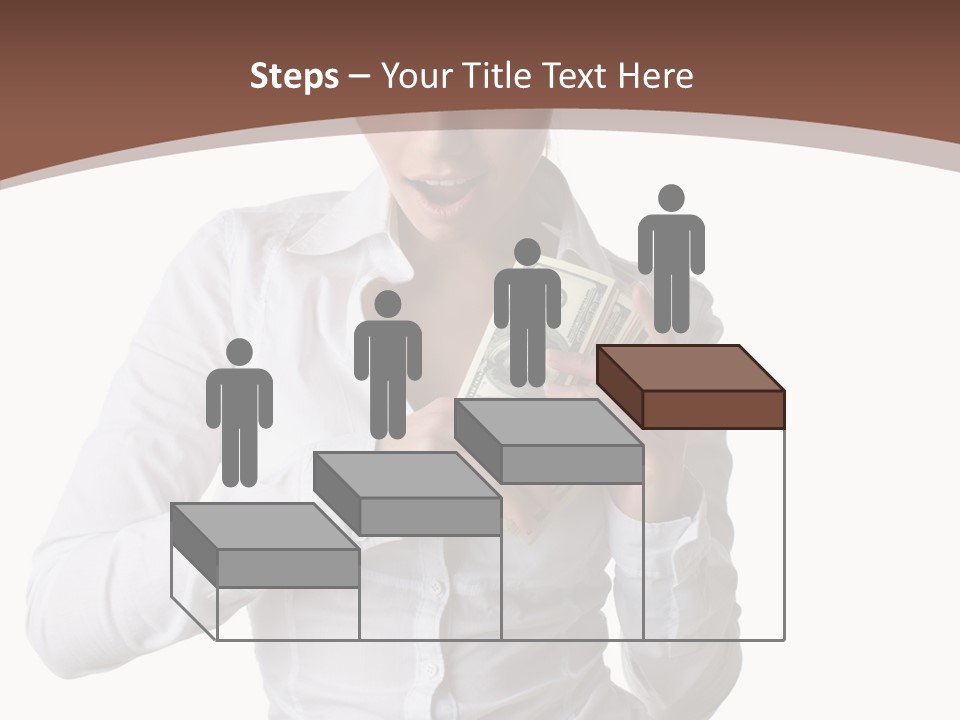 Currency Holding Happiness PowerPoint Template
