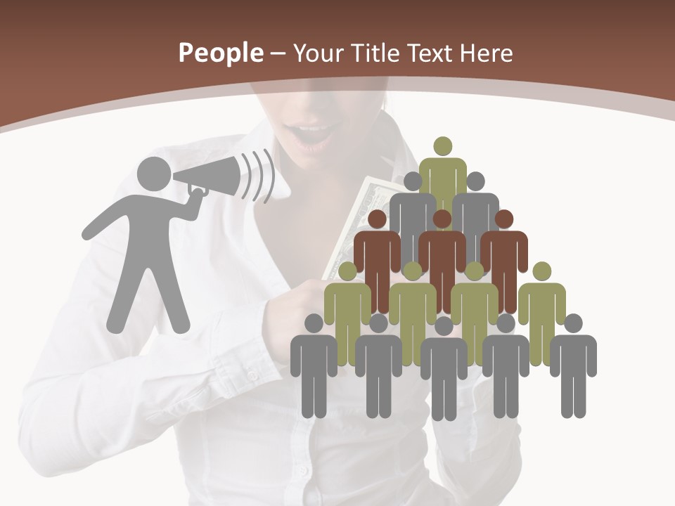 Currency Holding Happiness PowerPoint Template