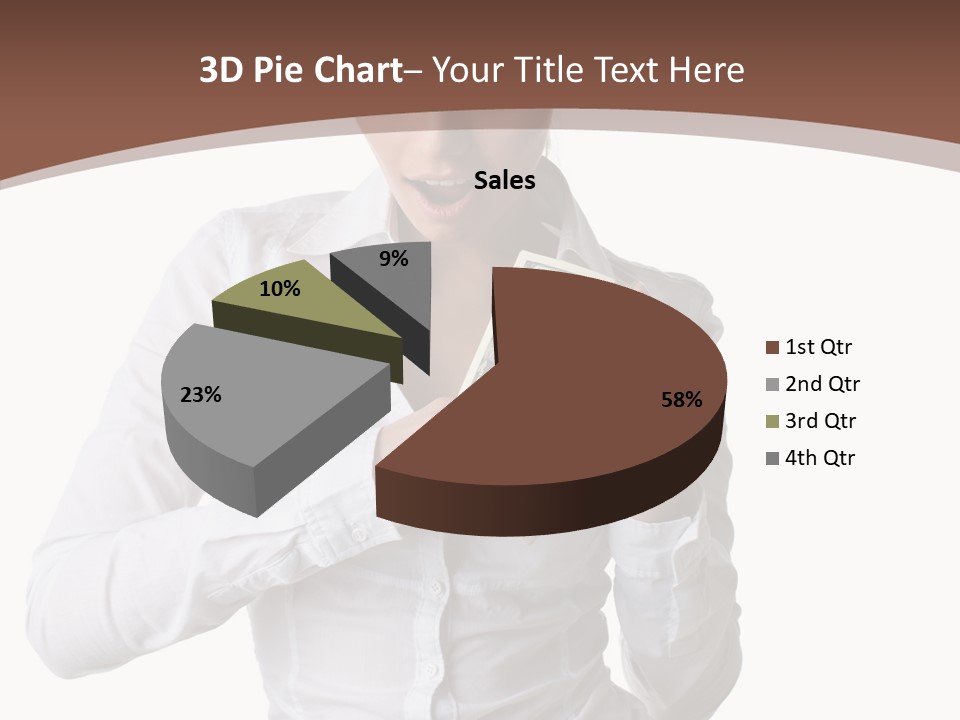 Currency Holding Happiness PowerPoint Template