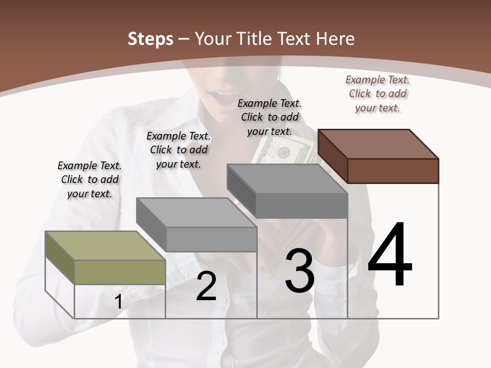 Currency Holding Happiness PowerPoint Template