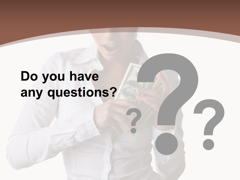 Currency Holding Happiness PowerPoint Template