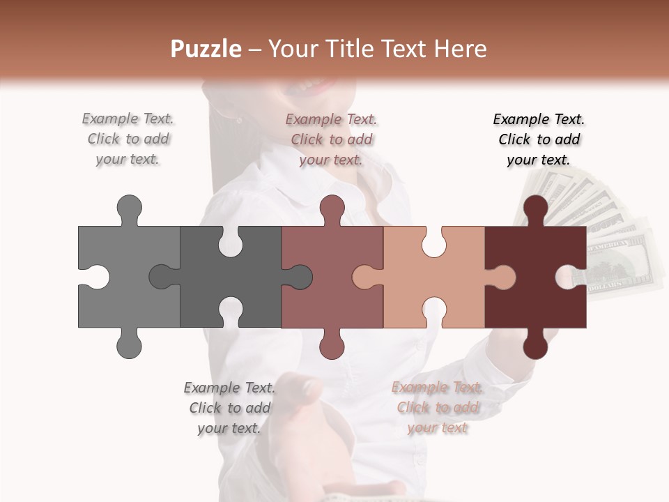 Shopping Face Success PowerPoint Template